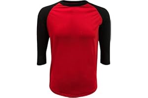 ILTEX Raglan T-Shirt 3/4 Sleeve Athletic Baseball Jersey Unisex (30+ Colors)