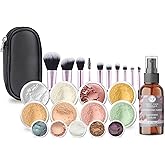 ULTIMATE KIT (BEIGE) Full Size Mineral Makeup Set Matte Foundation Kit Bare Face Sheer Powder Cover