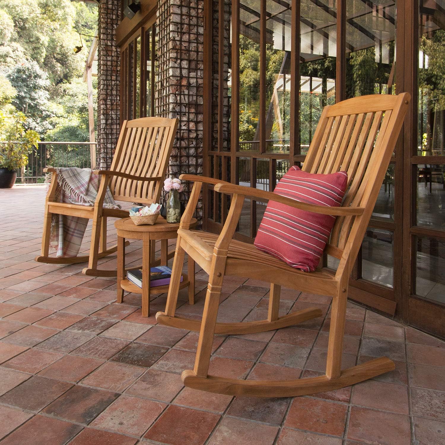 Cambridge Casual Indonesian Arie, Rocking Chair, Single Item/Natural Teak: Garden & Outdoor