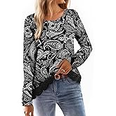 CRAZY GRID Women Casual Long Sleeve Loose Fit Lace Hem Knit Pullover T-Shirt Fall Fashion Blouse for Leggings