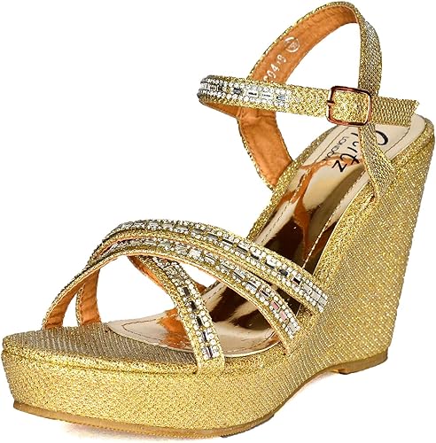 sparkly platform sandals
