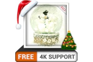 snow globe HD free d��corez votre ��cran avec le magnifique bonhomme de neige de No?l en hiver sur votre t��l��viseur HDR 8K 4K e