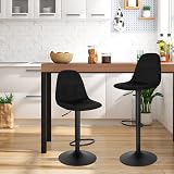 Lestarain LBAI64003-1 Kitchen Barstool Velvet Backrest 360° Swivel 60-81cm view 2