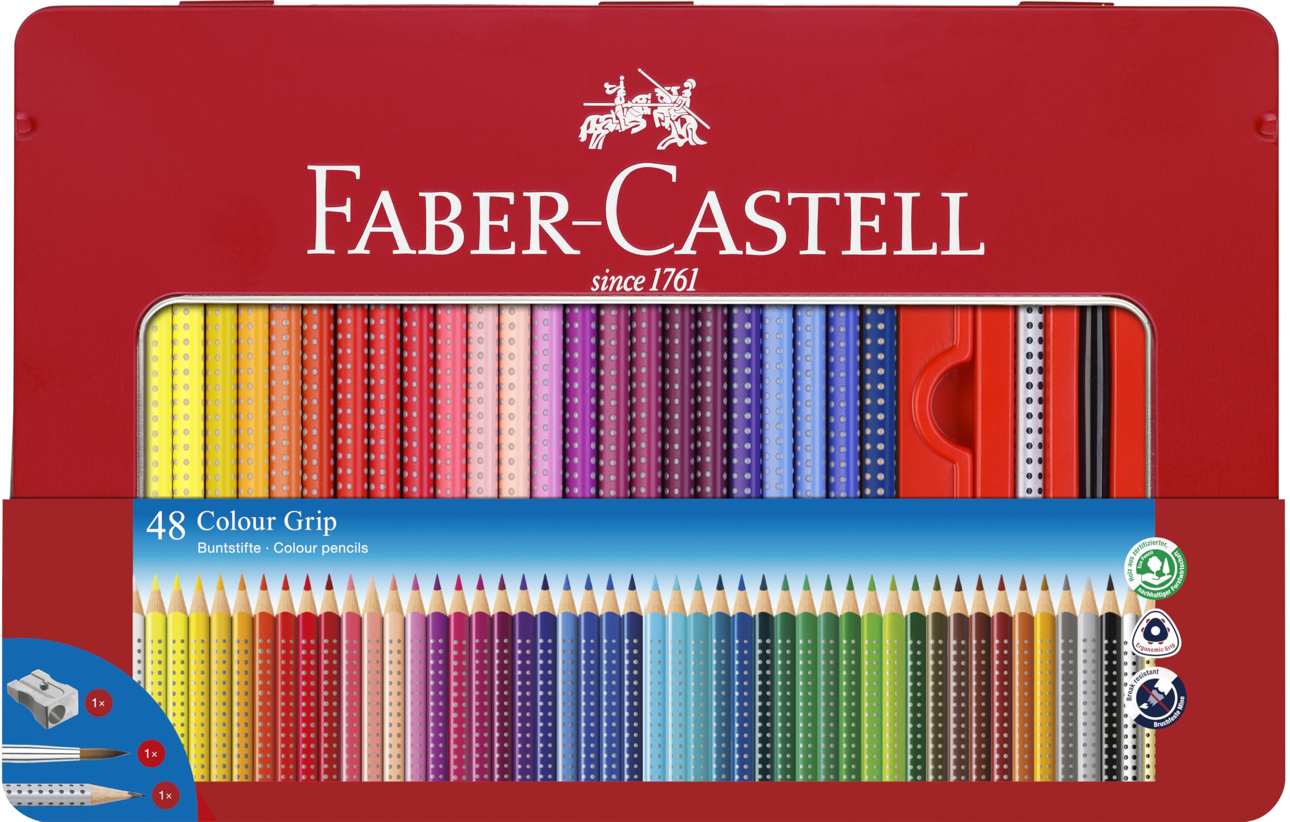 Faber-Castell 48 Colour Grip Pencil with Accessories
