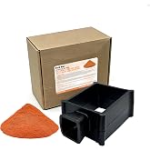6.35"*3.82"*2.36" Split-Type cast Iron Sand Mold Frame with 6lbs Natural Casting Sand Ultra-Fine（400Mesh） for Casting (Such as Jewelry Metal Casting Tools, Replication of Metal Crafts, etc.)