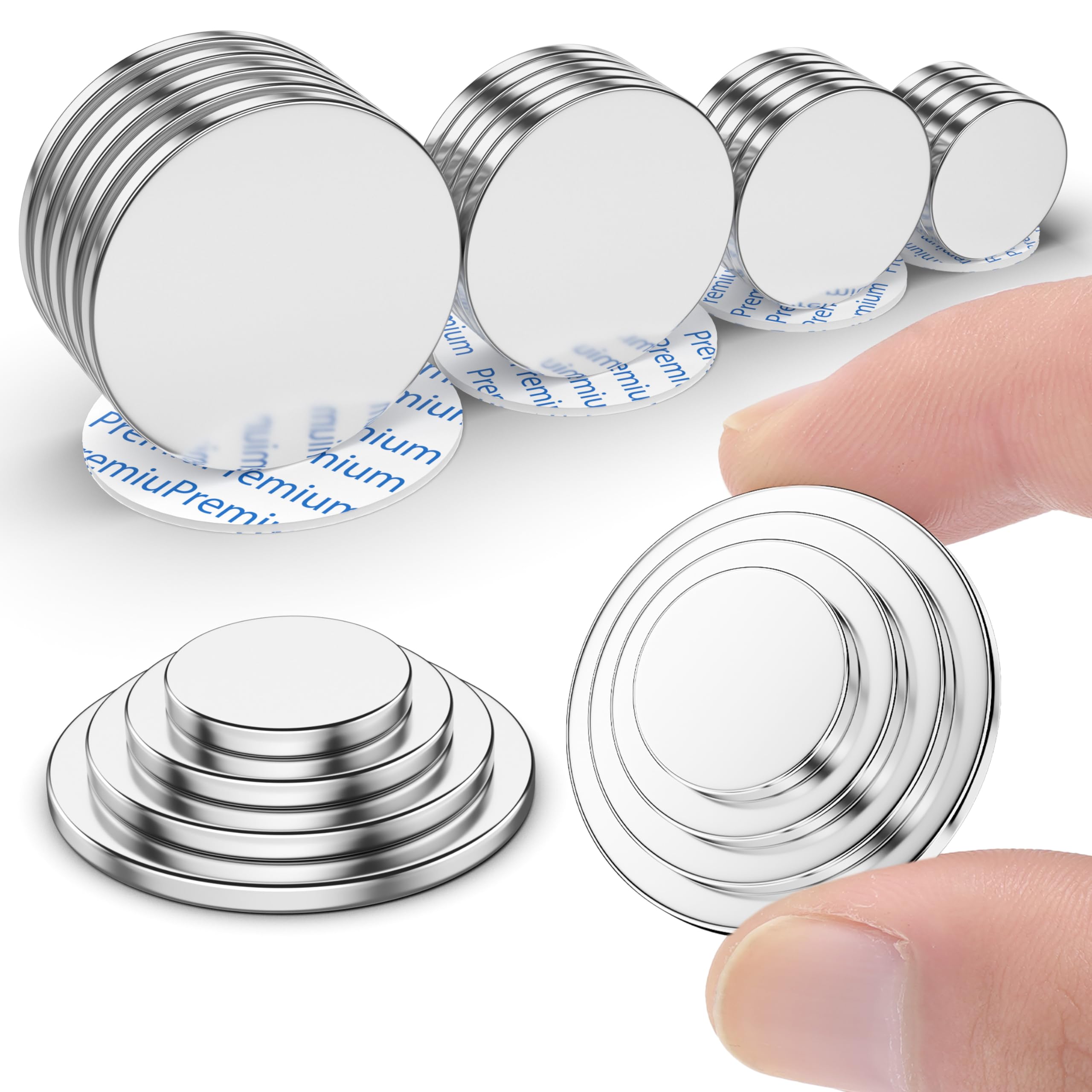 FINDMAG 20 Pcs Neodymium Magnets, Flat Rare Earth Magnet Strong, Whiteboard Magnets, Magnet for Whiteboard, Photos, Tools, DIY, Fridge (Four Sizes, with Five Units Each) — image 1