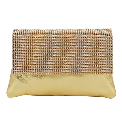 BagaHolics Womens Synthetic Clutch (Gold)