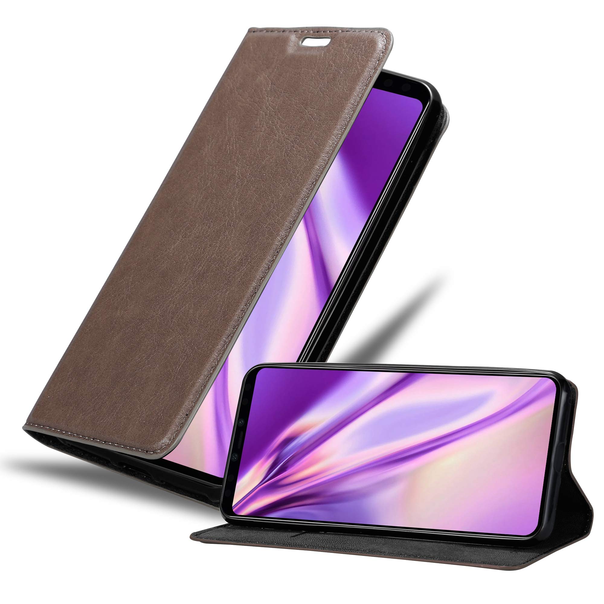 cadorabo Book Case works with Google Pixel 4 in COFFEE BROWN - with Magnetic Closure, Stand Function and Card Slot - Wallet Etui Cover Pouch PU Leather Flip