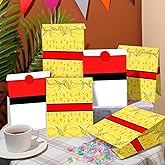 kakoeoa 24Pcs Paper Yellow Cartoon Gift Bags for Birthday Party Decoration Supplies Party Favor Bags Candy Bags(6X3.14X8.4inch)