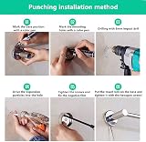FUKTSYSM Stainless Steel Towel Bar Rail 40 cm Round Towel Rack Silver view 6