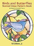 Birds and Butterflies Stained Glass Pattern