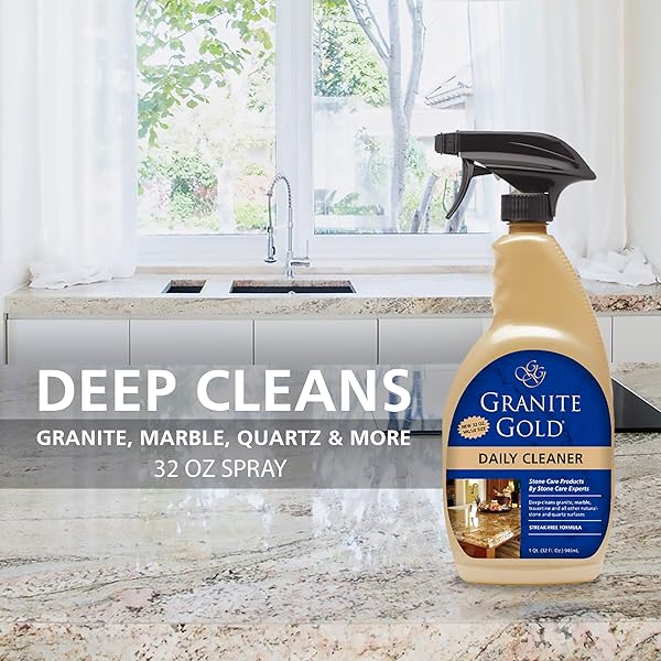 GRANITE GOLD DAILY CLEANER FOR GRANITE, MARBLE & OTHER NATURAL STONE & QUARTZ SURFACES, 32 OUNCES