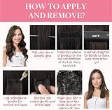 GOO GOO Tape In Hair Extensions 16 inch 25g 10pcs Dark Brown Highlighted view 6