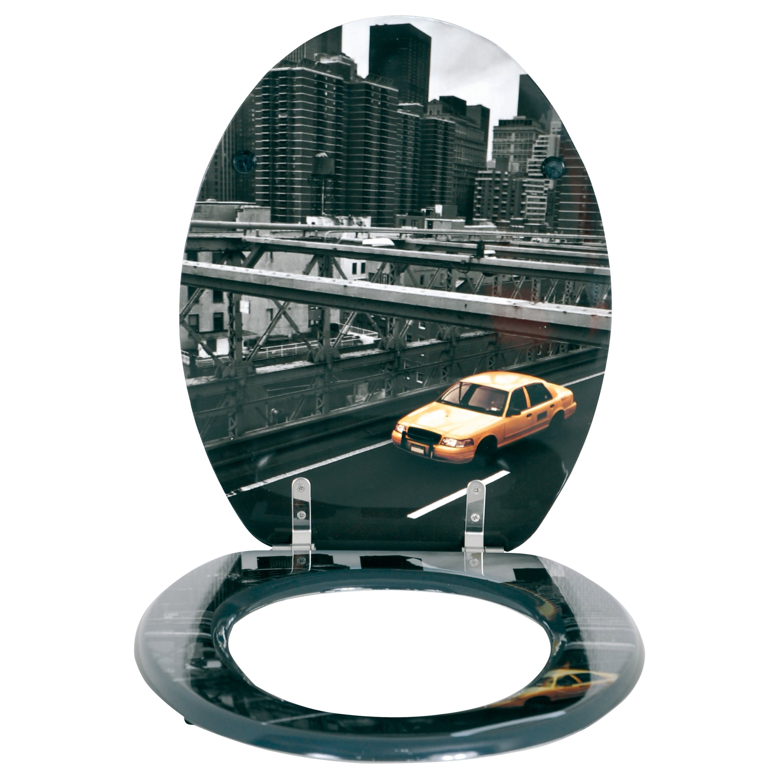 MSV "New York Toilet Seat, Silver