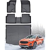 CreekT® All Weather Floor Mats & Cargo Mat for Ford Escape 2020-2025 2026(Not for Hybrid),Rubber Waterproof Custom Fit for Ford Escape Floor Mats,S SE SEL Accessories 4PCS