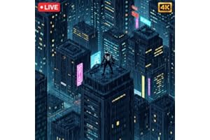 Venom Dark City Isometric Pixel Escape: Shadowed Neon Metropolis Crawling Through Rooftops – Rain Drips & Distant Sirens 4K S