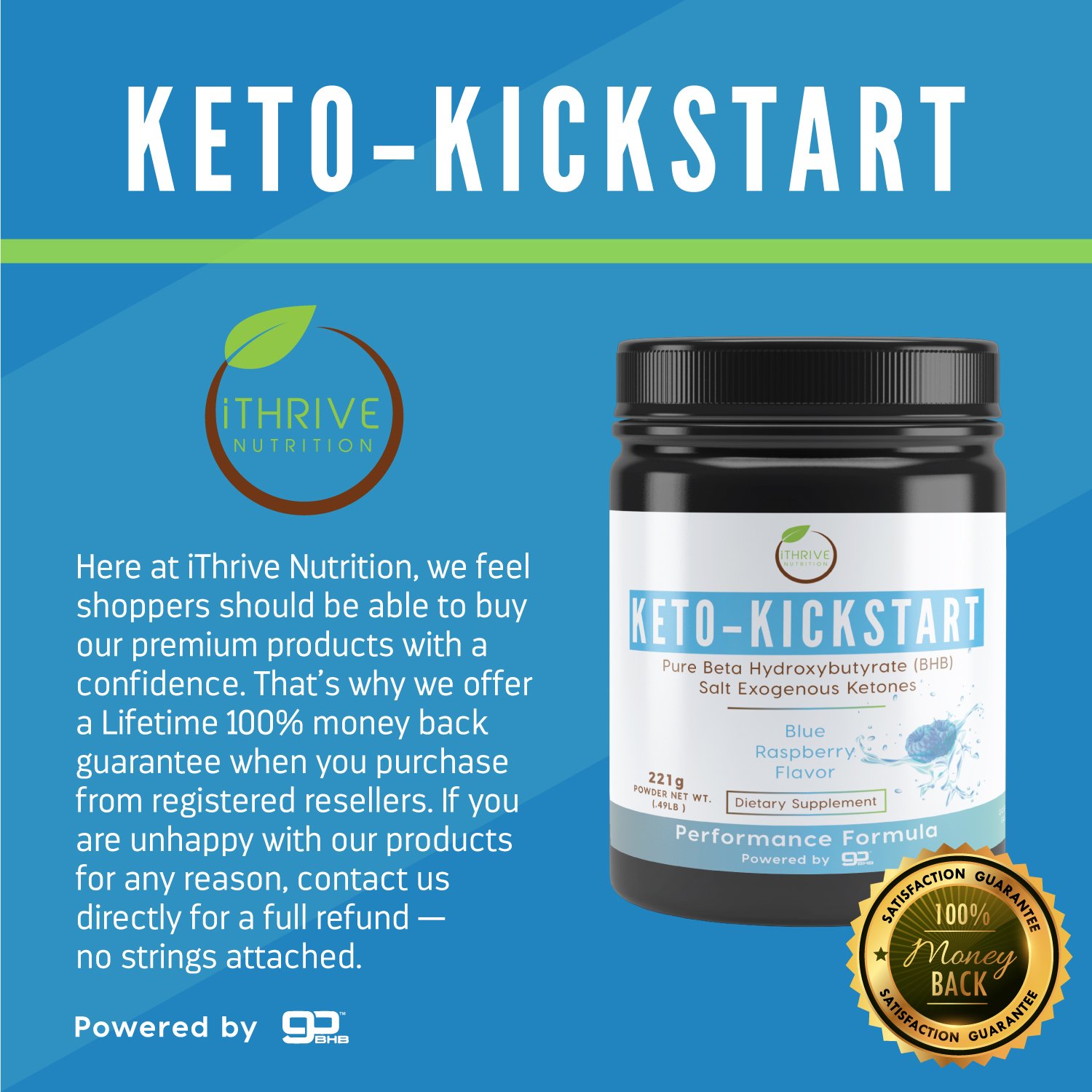 Keto BHB Powder, Recipe Friendly Exogenous Ketone Powder For Ketosis