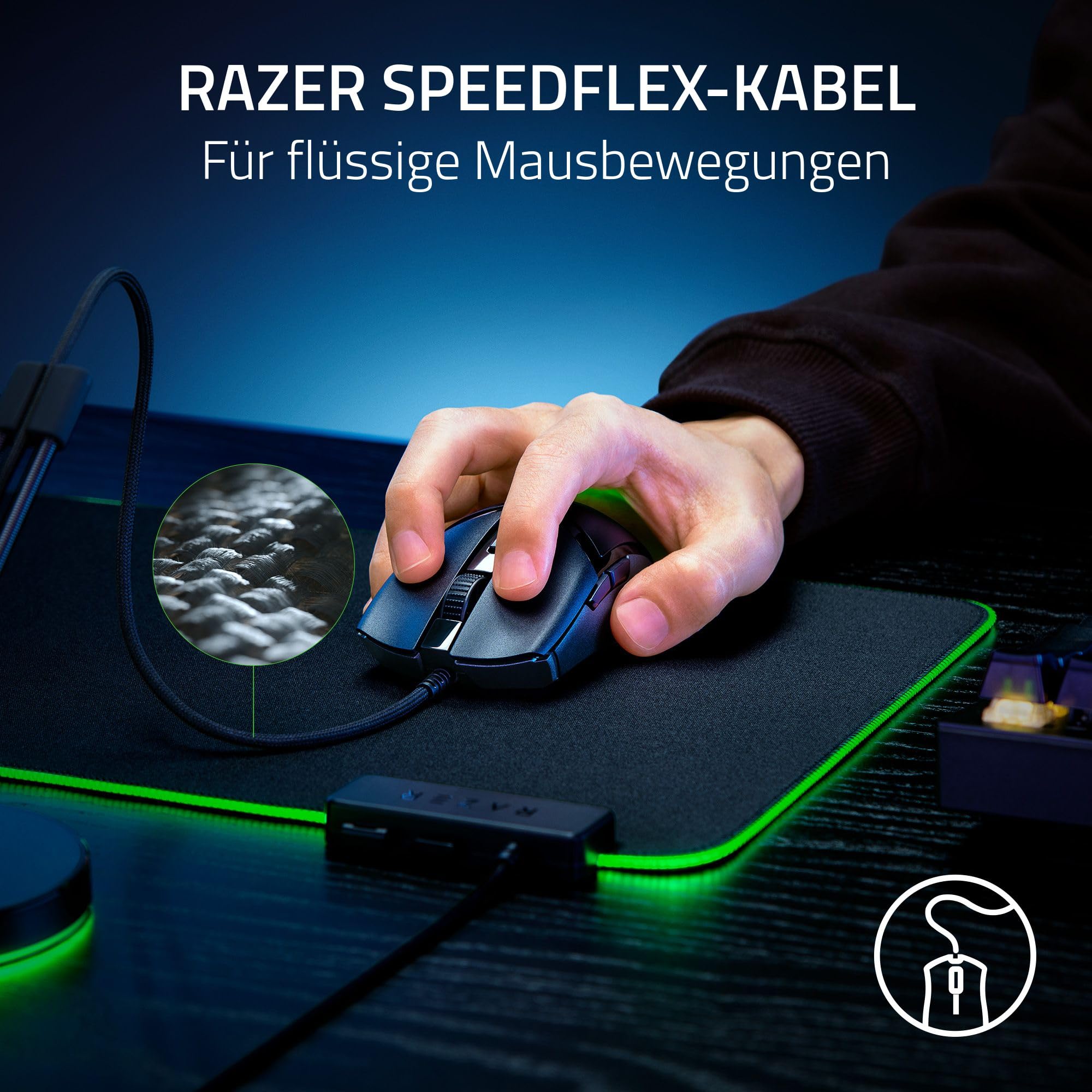 Razer Cobra - Leichte kabelgebundene Gaming-Maus mit Chroma RGB (Federleichte 57 g, Optische Maus-Switches der 3. Gen, Chroma-Beleuchtung mit Unterbodenbeleuchtung, Präzise Sensor-Anpassungen) Schwarz 8