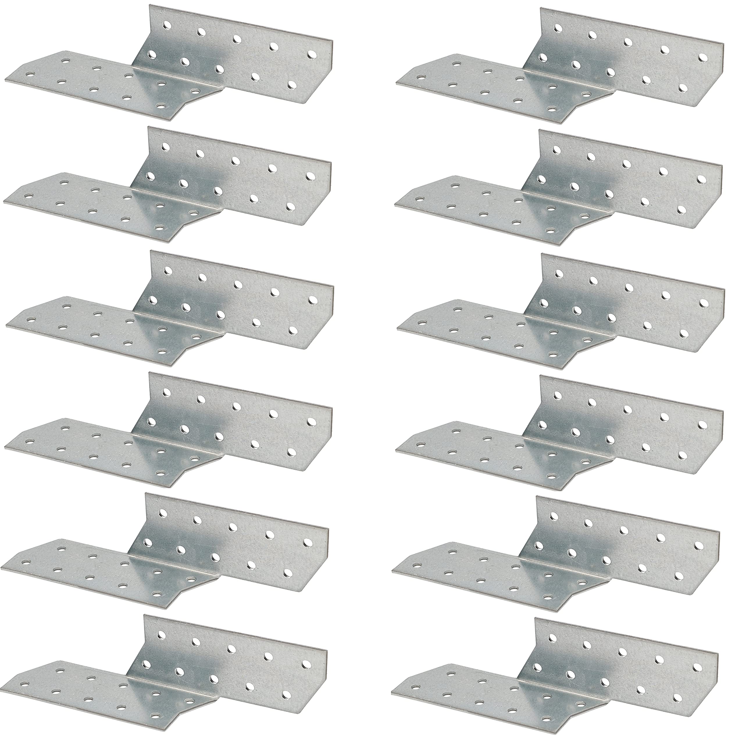 KOTARBAU® 12 x Herringbone Anchors 170 x 40 mm Straight Steel Square for Reinforcing Wood Constructions