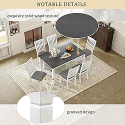XD Designs Farmhouse Rustic 7-Piece Dining Table