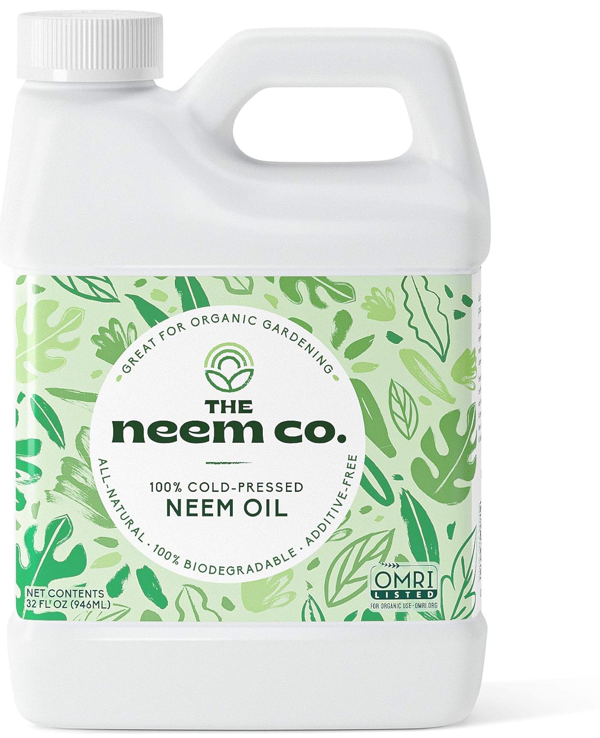 Neem Oil, 100% Organic & Pure (32 oz) - Cold Pressed Neem Seed Oil With High Azadirachtin Content