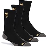 Browning Everyday Lightweight Buckmark Socks, 3 Pairs Soft Knit All Season Crew Socks