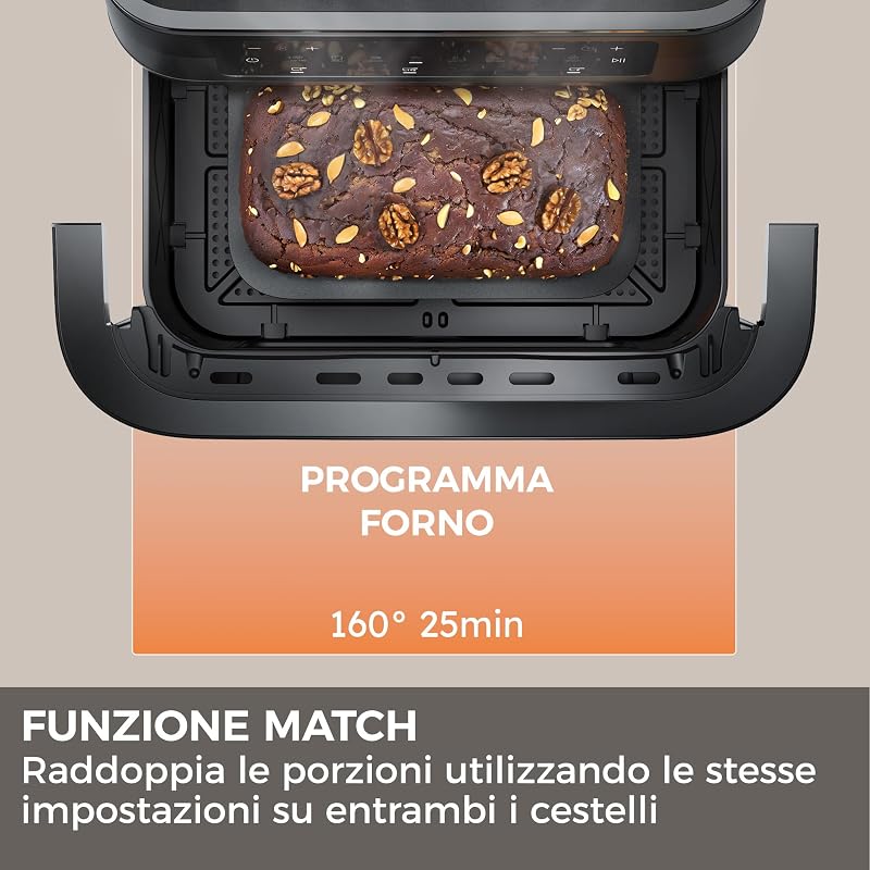 Friggitrice ad Aria Flexi | 11L con Divisorio e Finestra