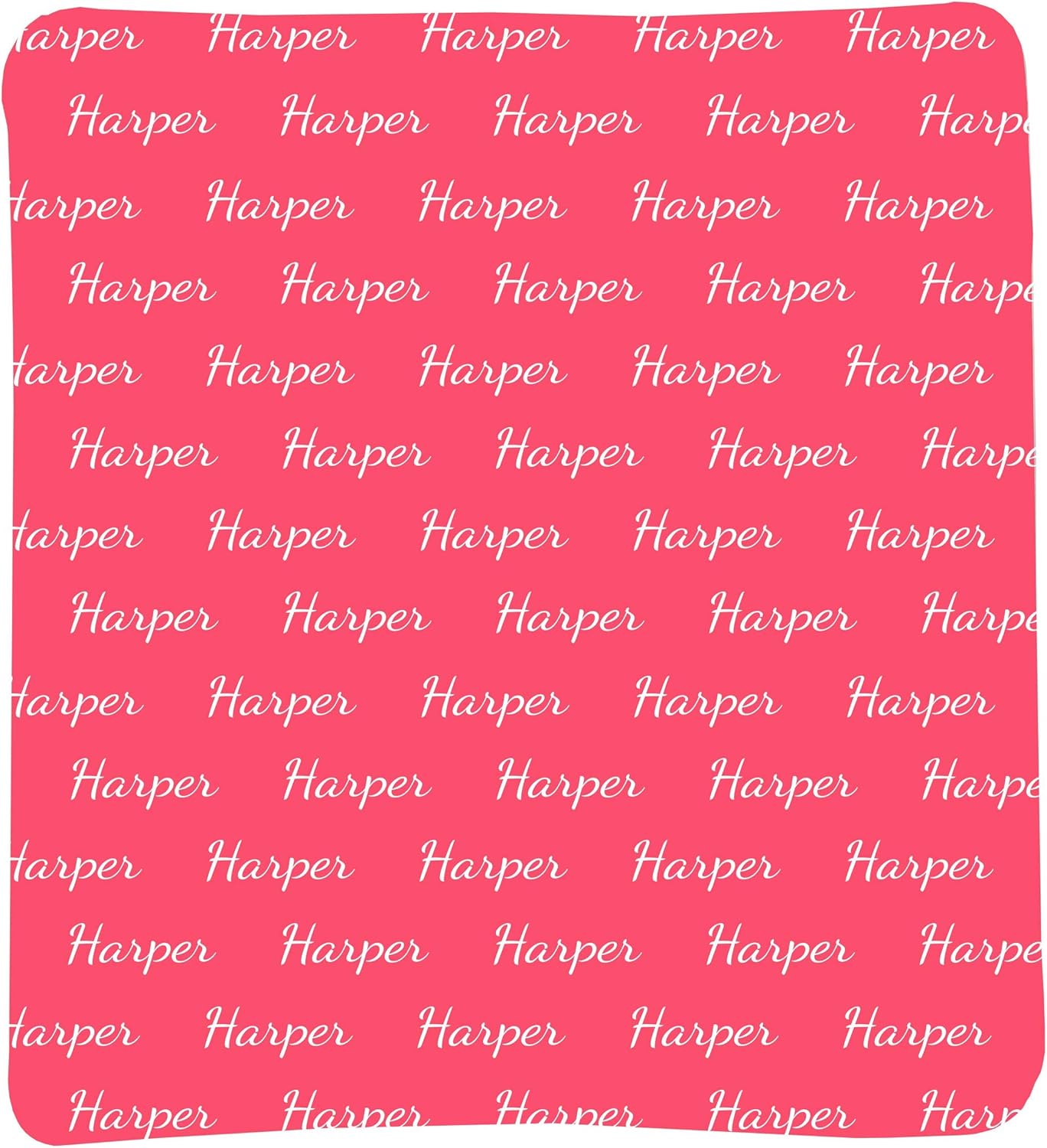 blanket with name all over