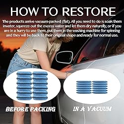 Sukh 12 Pack Microfiber Foam Car Wax Applicator Pad
