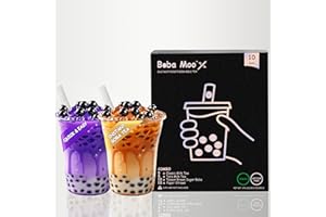 Boba Moo X Premium Boba Tea Kit Combo (Classic & Taro) - Only 5,000 Kits Yearly, Small Batch Bubble Tea Kit With Boba Tapioca Pearls, Exceptional Taste & Chewiness, Vegan, Lactose-Free, 10 Servings