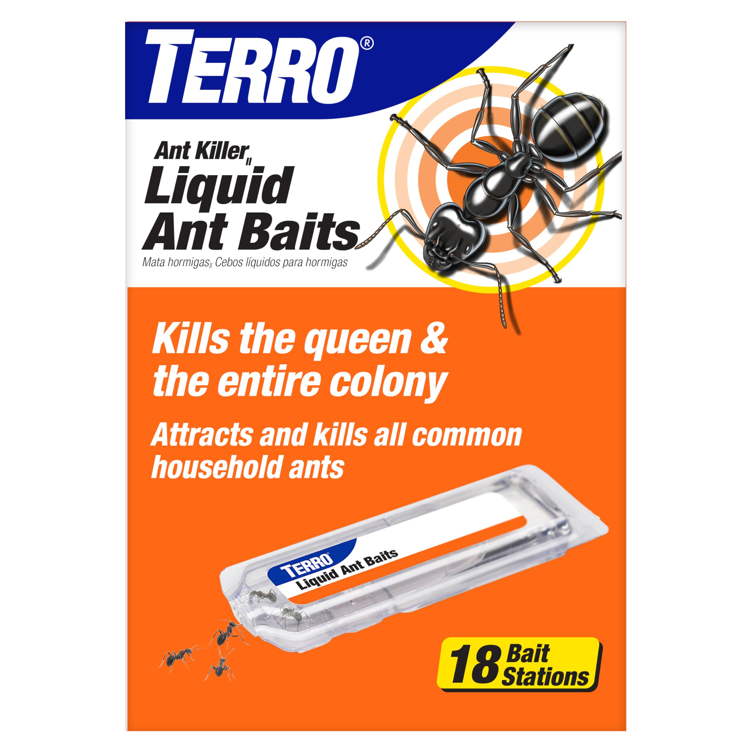 TERRO Liquid Ant Killer Bait Stations, 18-Count, Indoor Ant Traps, T300-3SR
