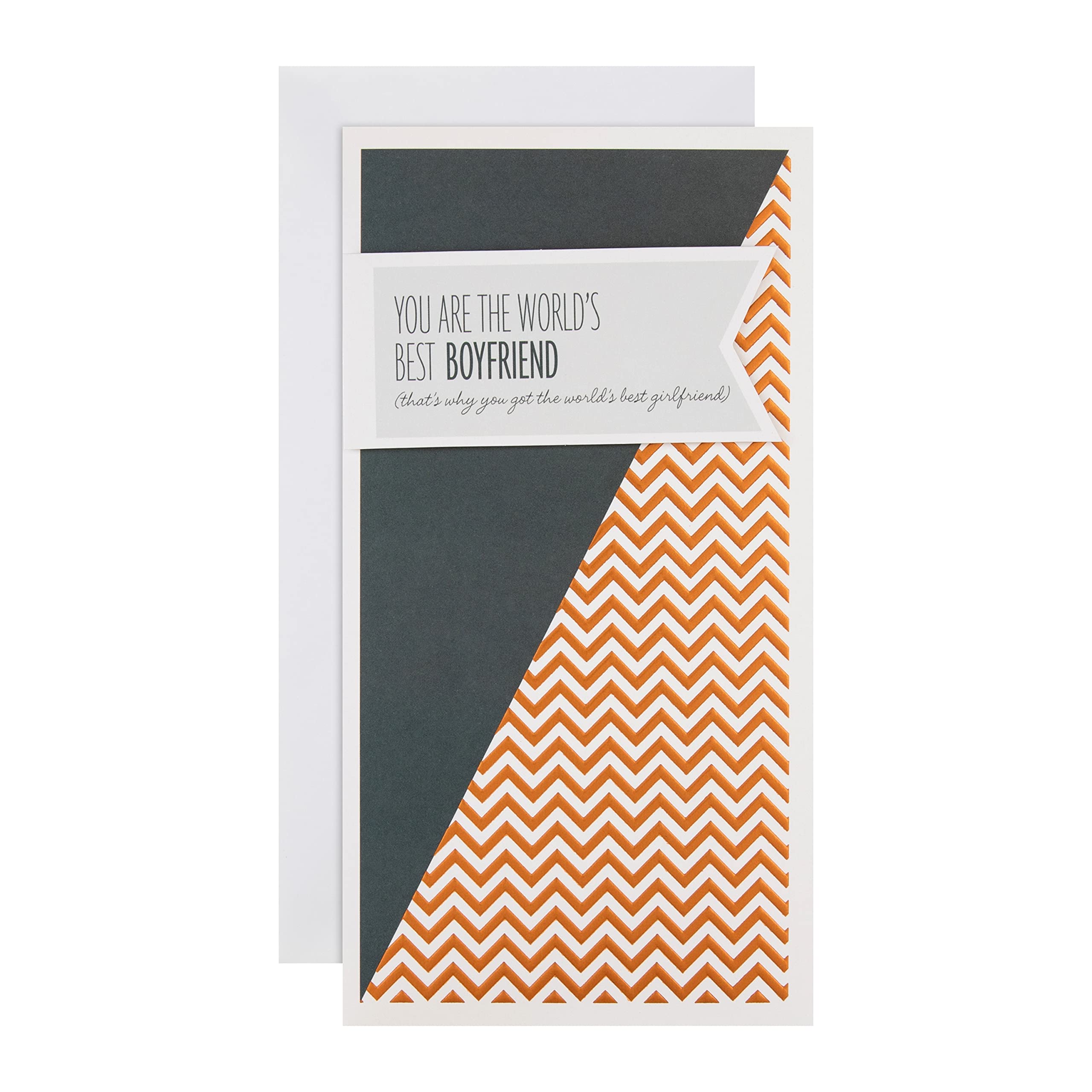 Hallmark Birthday Card for Boyfriend - Geometric Embossed Design