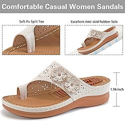 Aomigoct Sandals for Women Wedge Shoes: Double