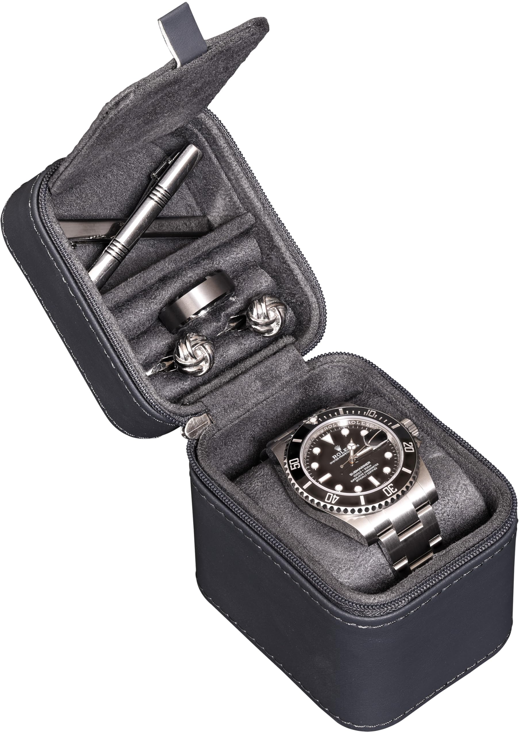 ROTHWELL Single Watch Travel Case with Accessory