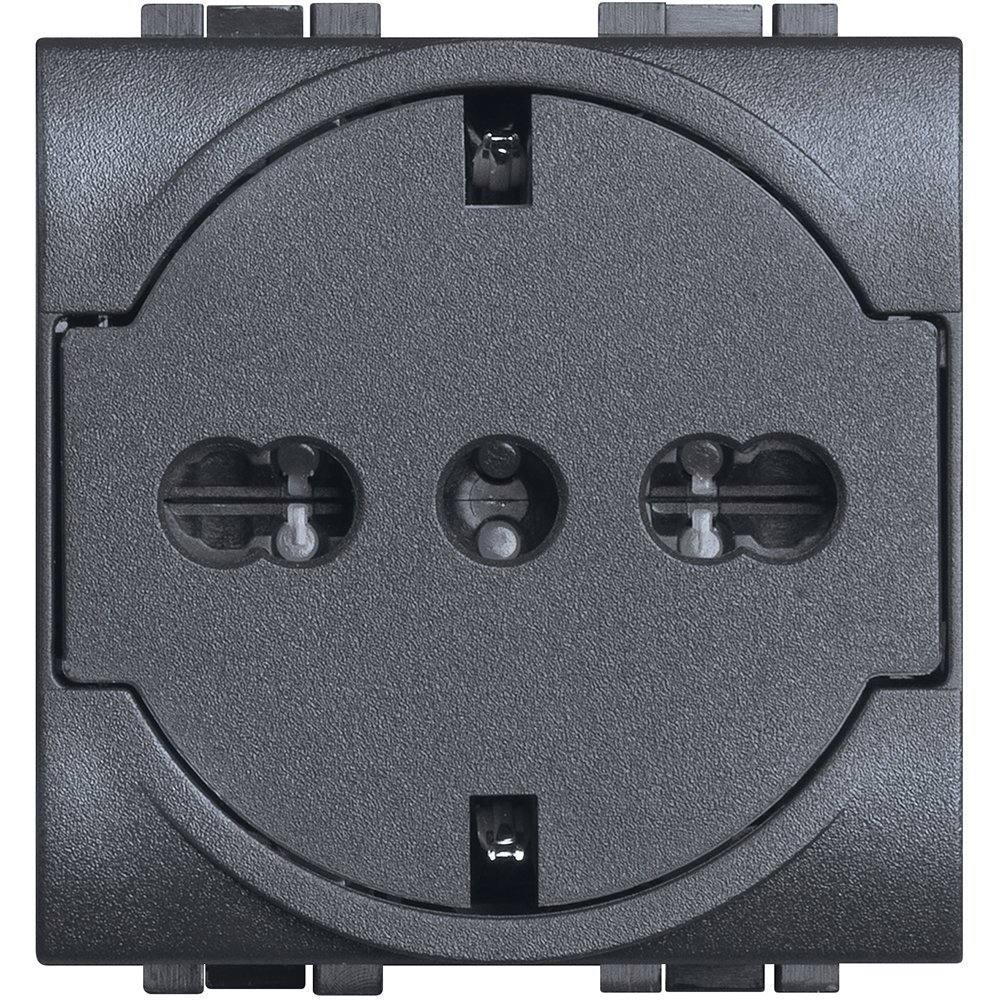 Bticino SL4140V16FF Livinglight Universal Socket Flat, Anthracite