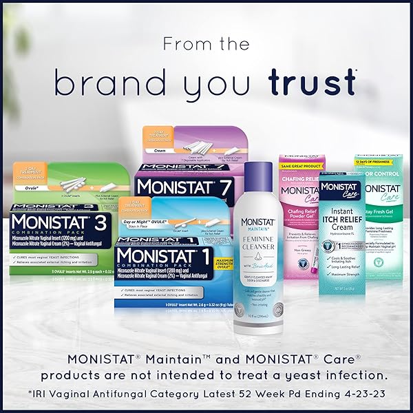 MONISTAT 3 DAY YEAST INFECTION TREATMENT FOR WOMEN, 3 MICONAZOLE OVULE INSERTS & EXTERNAL MONISTAT ANTI-ITCH CREAM BUNDLE