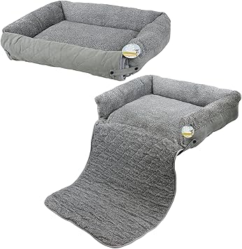 Me My Pets Grey Fleece Cat Dog Bed With Sofa Protector Choice Of Size Amazon Co Uk Pet Supplies