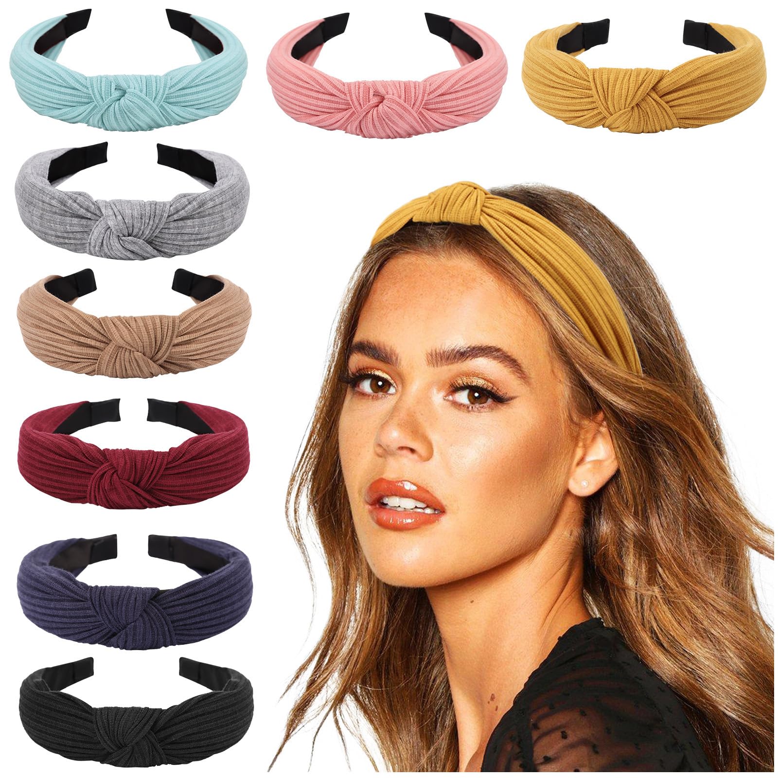 DRESHOW 8 Pack Women Headbands Headwraps Hair Bands Bows Hair Accessories