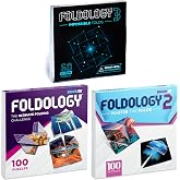 Foldology Trilogy Bundle: 1 &amp; 2 &amp; 3. The Original Origami Puzzle Game and Both Expansions Packs. 260 Puzzles Total