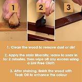 Furniture Clinic Exterior Wood Stain Dark Oak 250ml Quick Drying view 3