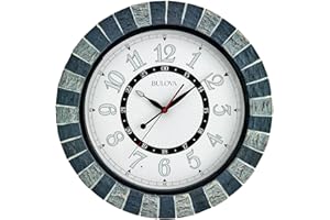 Bulova C3392 Outdoor Lighted Patio Clock | Weather-Resistant | Large Numerals | Elegant Finish | Outdoor | Battery Powered