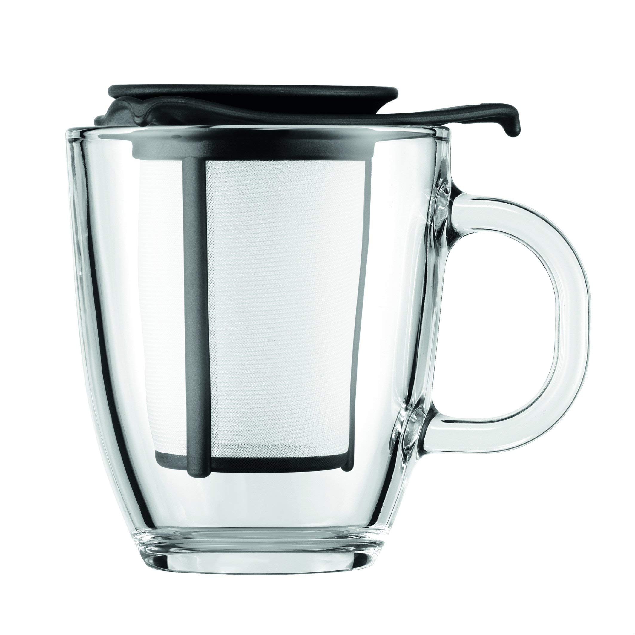 Bodum Yo Yo Set, Mug and Tea Strainer - Black
