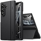BXYJY for Samsung Galaxy Z Fold 7 Case with Stand, Front Screen Protector, Hinge Protection, Slim & Rugged, Full Body Hard Cover, Daily Drop Protective Phone Case for Samsung Z Fold 7 5g 2025, Black