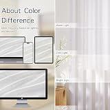 PONY DANCE Linen Look Voile Curtains Eyelet Top 52x95 Set of 2 view 6