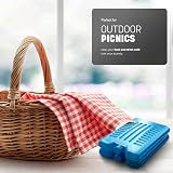 KEPLIN Large Freezer Ice Blocks 6 Pack Blue Reusable Gel Packs 15.5x8.5x2.5 cm view 5
