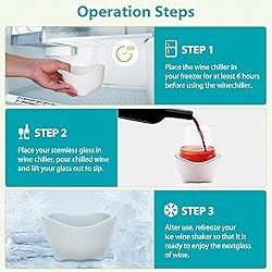 Stemless Wine Glass Chiller, Separable