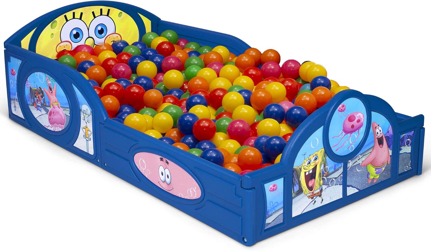 Amazon Com Spongebob Squarepants Plastic Sleep And Play Toddler Bed By Delta Children Baby