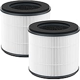 CFKREYA AP-T10FL Replacement Filter Compatible with Homedics AP-T10-BK and AP-T10-WT Purifiers, 2-Pack
