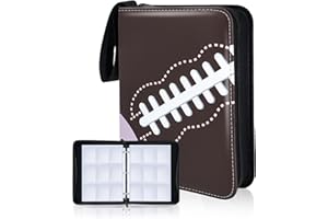 NEATOTEK Football Card Binder, 9 Pocket Sports card binder, 720 Double Sided Pocket Waterproof Binder, Football trading cards Zip Album, Expandable, Compatible with Gaming Cards, Yugioh, MTG and Other TCG