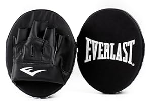 Everlast Core Punch Mitts - Canvas Impact Surface, Full Boxing Glove Backing, Ventilated Knuckles - One Size, Great for Hand-